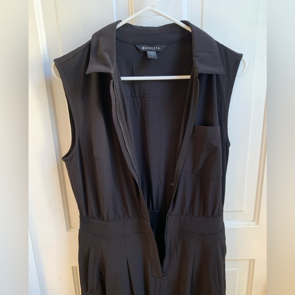 Athleta Brooklyn Heights Wide Leg Jumpsuit Black Size 6 - Picture 3 of 8